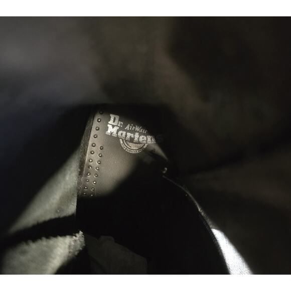 Dr. Martens Jadon Black Leather Boots Side Zip Platform Combat Mens 9/Womens 10 - Picture 9 of 10